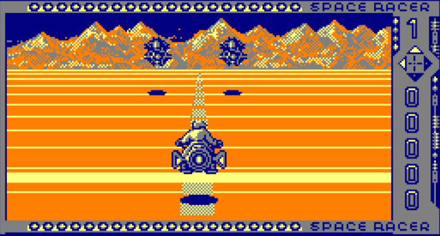 Space Racer - Amstrad CPC game screenshot (1988) by Loriciels